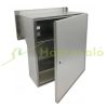 Wall-mounted outdoor mailbox 30x11x19 cm with name plate stainless steel double-sided mailbox