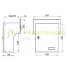 Wall-mounted outdoor mailbox 30x11x19 cm with name plate stainless steel double-sided mailbox