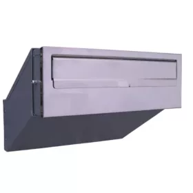 Falba beépíthető kültéri teleszkópos postaláda 300x110x230-380 mm rozsdamentes acél kétoldalas