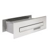 Outdoor telescopic mailbox that can be built into the wall, stainless steel double-sided mailbox with slanted design