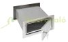 Outdoor telescopic mailbox that can be built into the wall, stainless steel double-sided mailbox with slanted design