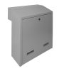 Wall-mounted outdoor large-sized letterbox door-mountable silver letterbox double-sided 