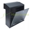 Wall-mounted outdoor large-sized letterbox door-mountable anthracite letterbox double-sided