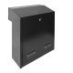 Wall-mounted outdoor large-sized letterbox door-mountable black letterbox double-sided 