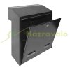 Wall-mounted outdoor large-sized letterbox door-mountable black letterbox double-sided 