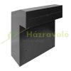 Wall-mounted outdoor large-sized letterbox door-mountable black letterbox double-sided 
