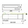 Outdoor telescopic mailbox that can be built into the wall, adjustable stainless steel double-sided mailbox with slanted design