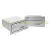 Outdoor telescopic mailbox that can be built into the wall, adjustable stainless steel double-sided mailbox with slanted design