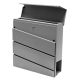 Desinger letterbox in slanted pattern gray with optional modern look with newspaper holder