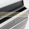 Desinger letterbox in slanted pattern gray with optional modern look with newspaper holder