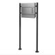 Mailbox and newspaper holder stand front yard letterbox silver-black