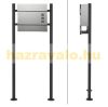 Mailbox and newspaper holder stand front yard letterbox silver-black