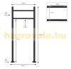 Mailbox and newspaper holder stand front yard letterbox silver-black
