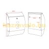 Galvanized steel letterbox design oval window white modern look newspaper holder letterbox