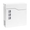 Galvanized steel letterbox wall-mounted newspaper holder letterbox with windows, design white letterbox