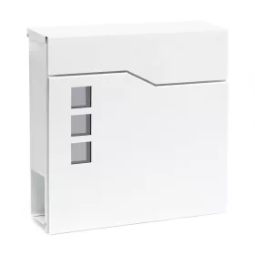   Horganyzott acél postaláda fali újságtartó postaláda és ablakokkal, design fehér levélszekrény