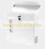 Galvanized steel letterbox wall-mounted newspaper holder letterbox with windows, design white letterbox