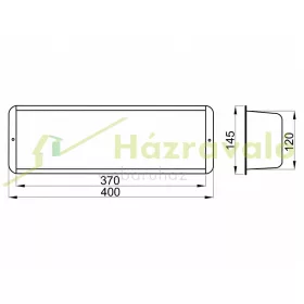 Reklámanyagtartó postaláda barna szórólaptartó 370x120x80 mm utcai postaláda