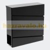 Designer letterbox slanted in black with optional modern appearance with newspaper holder