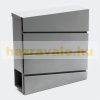 Designer letterbox slanted in black with optional modern appearance with newspaper holder