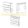 Designer letterbox slanted in black with optional modern appearance with newspaper holder