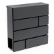 Sintered steel letterbox modern design black letterbox with square newspaper holder