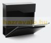 Galvanized steel mailbox with newspaper holder and windows, fashionable appearance in black color