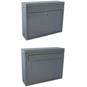 Két oldalról használható postaláda kétoldalú kerítésre szerelhető levélszekrény világos szürke színb