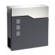 Galvanized steel letterbox wall newspaper rack letterbox with windows design anthracite-silver letterbox