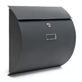   Horganyzott acél íves postaláda antracit levélszekrény modern megjelenés 