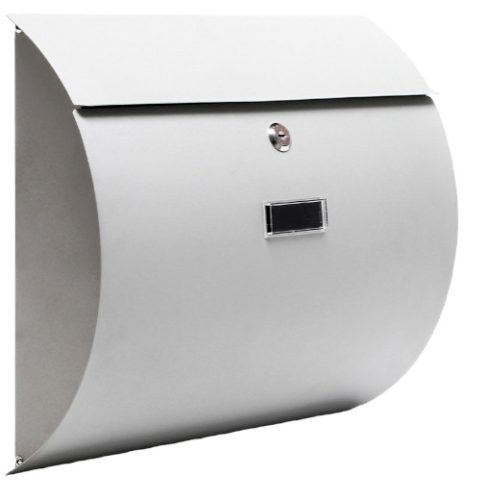 Galvanized steel arched letterbox gray letterbox modern look