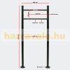 Universal letterbox stand anthracite color stand for letterbox letterbox stand