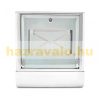 Mailbox with stainless steel and glass door, envelope motif with newspaper holder