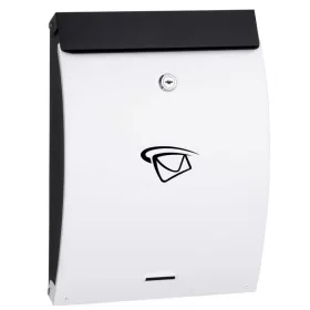   Fekete-fehér postaláda. Csinos, vékony álló levélszekrény