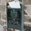 Antik postaláda zöld levélszekrény acél és alumínium vintage postaláda