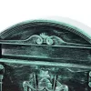 Antik postaláda zöld levélszekrény acél és alumínium vintage postaláda
