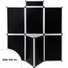 Promotional mobile stand in black, white 180x200cm stand screen display exhibition 