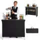 Összecsukható mobil kiállítási pult polccal 110x38,5x88,5 cm bárpult hordtáskával mobil promóciós pult