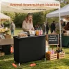 Összecsukható mobil kiállítási pult polccal 110x38,5x88,5 cm bárpult hordtáskával mobil promóciós pult