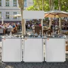 Mobil összecsukható promóciós és kiállítási pult 78,5x38x181,5 cm fehér kiállítási stand