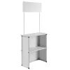 Mobil összecsukható promóciós és kiállítási pult 78,5x38x181,5 cm fehér kiállítási stand
