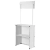 Mobil összecsukható promóciós és kiállítási pult 78,5x38x181,5 cm fehér kiállítási stand