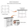 Mobil összecsukható promóciós és kiállítási pult 130x46,5x95 cm tárolópolccal