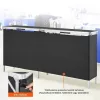 Mobil összecsukható kiállítási és promóciós pult 198x38,5x88 cm fekete mobil rendezvénypult