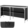 Mobil összecsukható kiállítási és promóciós pult 198x38,5x88 cm fekete mobil rendezvénypult