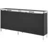 Mobil összecsukható kiállítási és promóciós pult 198x38,5x88 cm fekete mobil rendezvénypult