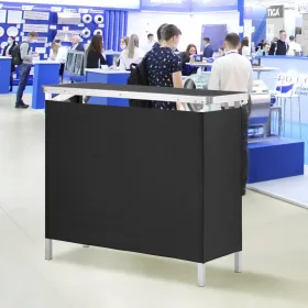   Mobil összecsukható kiállítási és promóciós pult 97,5x38,5x87 cm fekete
