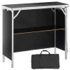 Mobil összecsukható kiállítási és promóciós pult 97,5x38,5x87 cm fekete