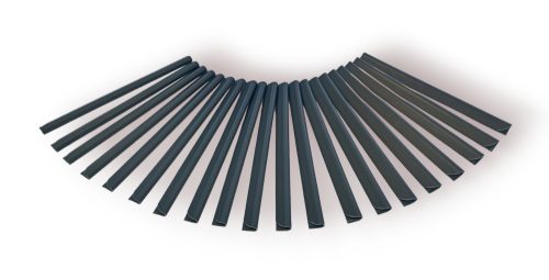 Kerítésbe fűzhető PVC műanyag szalaghoz antracit színben 20 darab tartalék rögzítő klipsz 19cm magas belátásgátló szélfogóhoz