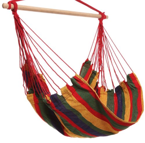 Relax 1 kényelmes fa rudas piros függőszék 1 kampós 